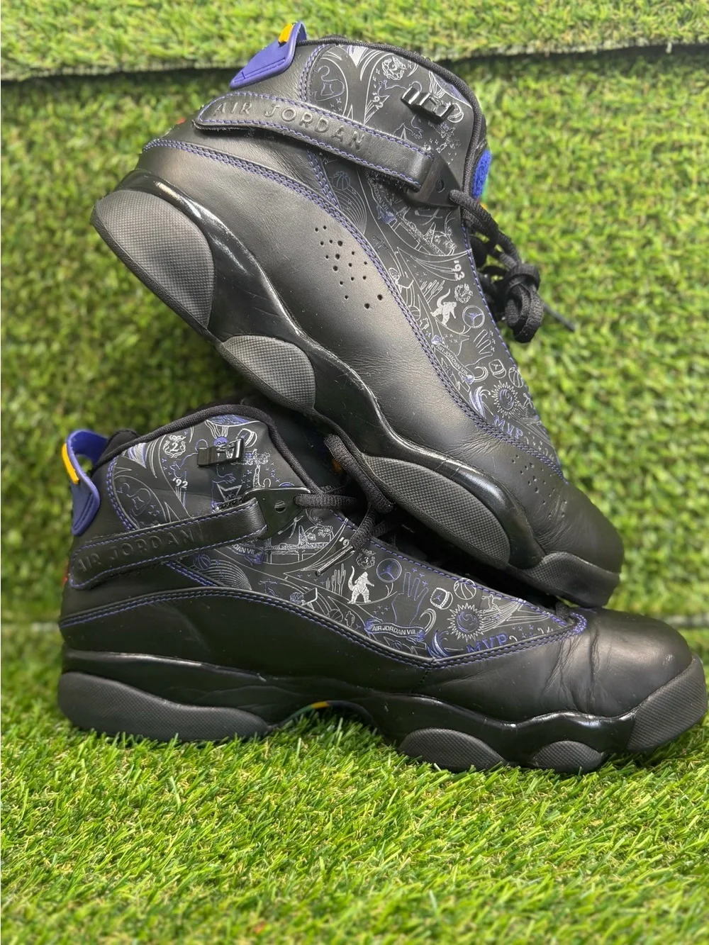 Size 10.5 Nike Jordan 6 Rings Black/Varsity Dark Red Concord Classic 322992 061